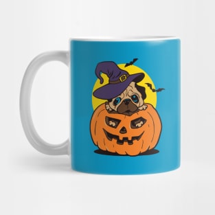 Pugkin Pug Dog Pumpkin Halloween Mug